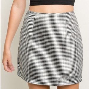 Brandy Melville Olivia Gingham Plaid Mini Skirt